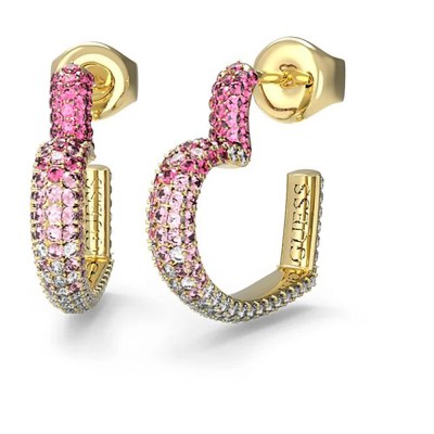 бижутерия,guess,beloved,pave,heart,earrings,golden,(gold,pink)