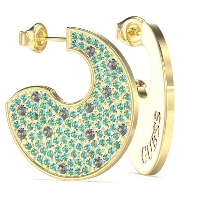 бижутерия,guess,blooming,summer,earrings,golden,(gold,blue)