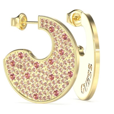 бижутерия,guess,blooming,summer,earrings,golden,(gold,pink)