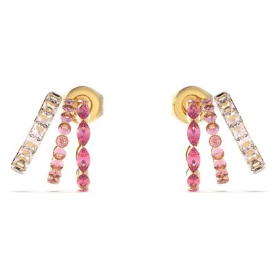 бижутерия,guess,crazy,earrings,golden,(gold,pink)