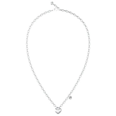 бижутерия,guess,crazy,in,love,necklace,silver,(silver)