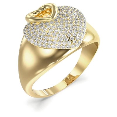бижутерия,guess,crazy,in,love,ring,golden,(gold)