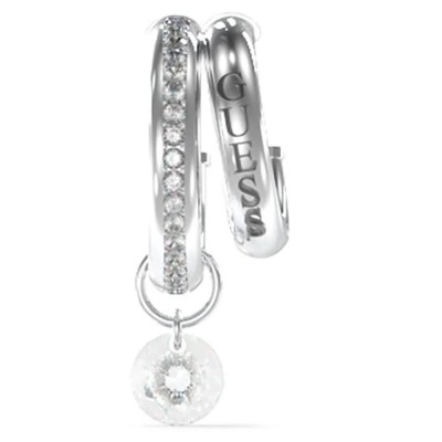 бижутерия,guess,crazy,jube03294,earrings,silver,(silver)