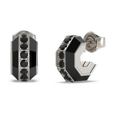 бижутерия,guess,exagon,earrings,silver,(silver)