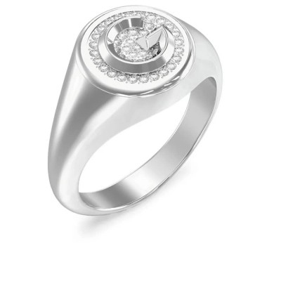 бижутерия,guess,g,crystal,ring,silver,(silver)