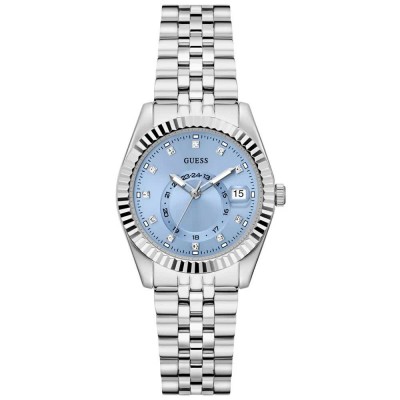 часовник,часовници,guess,jada,34mm,3atm,quartz,analogical,woman,watch,silver,(silver,blue,mineral)