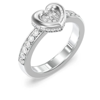бижутерия,guess,l.o.v.e,ring,silver,(silver)