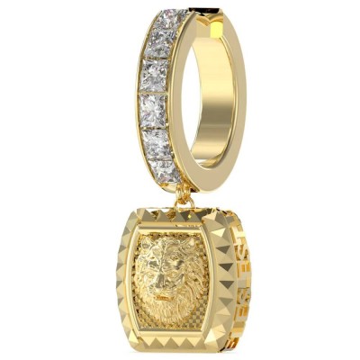 бижутерия,guess,lion,king,crystal,earrings,golden,(gold,white)