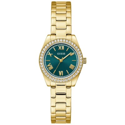 часовник,часовници,guess,mini,luna,30mm,3atm,quartz,analogical,woman,watch,golden,(gold,green,mineral)