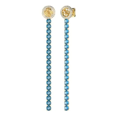 бижутерия,guess,paradise,earrings,golden,(gold,blue)