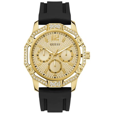 часовник,часовници,guess,regal,46mm,3atm,quartz,analogical,watch,golden,(black,champagne,mineral)