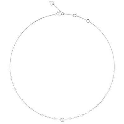 бижутерия,guess,tiny,pearly,jubn05515,necklace,silver,(silver)