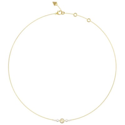 бижутерия,guess,tiny,pearly,jubn05519,necklace,golden,(gold)