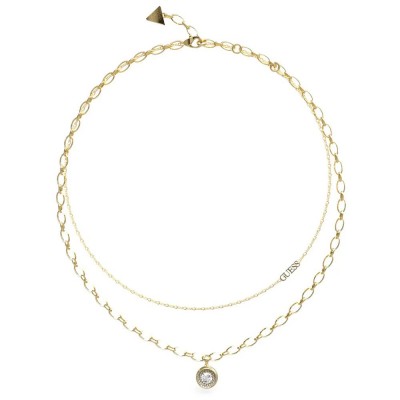 бижутерия,guess,unique,solitaire,necklace,golden,(gold)