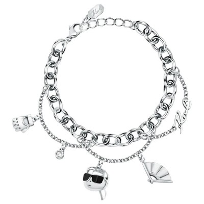 бижутерия,karl,lagerfeld,klayd12,bracelet,silver,(silver,white)