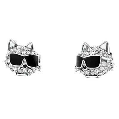 бижутерия,karl,lagerfeld,klayd21,earrings,grey,(silver,white)