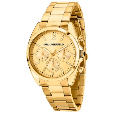 часовник,часовници,karl,lagerfeld,round,essentials,38mm,5atm,quartz,analogical,woman,watch,golden,(gold,gold,)