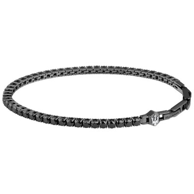 бижутерия,maserati,tennis,bracelet,silver,(gunmetal,black)