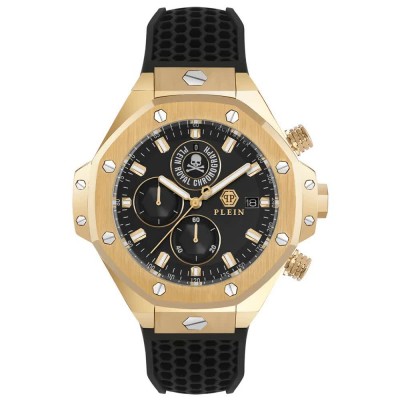часовник,часовници,philipp,plein,chrono,royal,sport,tech,45mm,5atm,quartz,analogical,watch,golden,(black,black,gold,mineral)