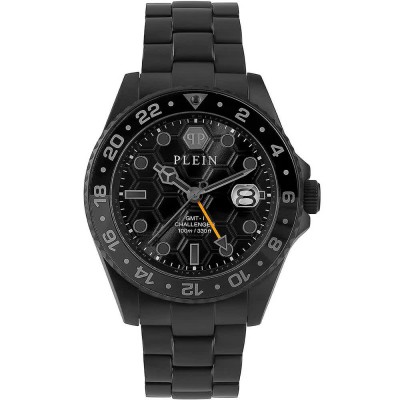 часовник,часовници,philipp,plein,gmt,i,challenger,42mm,10atm,quartz,analogical,watch,silver,(black,black,mineral)