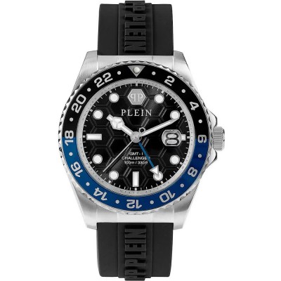 часовник,часовници,philipp,plein,gmt,i,challenger,42mm,10atm,quartz,analogical,watch,silver,(black,black,silver,blue,mineral)