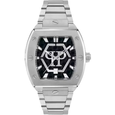 часовник,часовници,philipp,plein,hexagon,phantom,44mm,5atm,quartz,analogical,watch,silver,(silver,black,mineral)