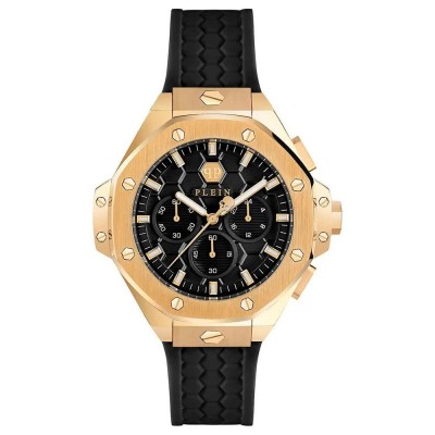 часовник,часовници,philipp,plein,hexar,42mm,5atm,quartz,analogical,woman,watch,golden,(black,black,mineral)