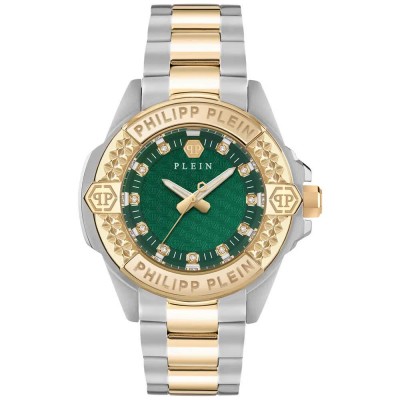 часовник,часовници,philipp,plein,majesty,38mm,5atm,quartz,analogical,woman,watch,golden,(gold,green,mineral)