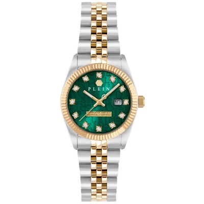 часовник,часовници,philipp,plein,new,date,superlative,28mm,5atm,quartz,analogical,woman,watch,silver,(gold,green,mineral)