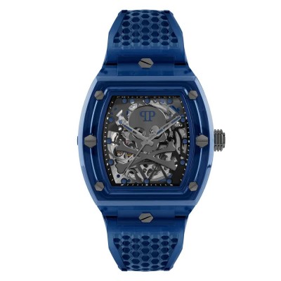 часовник,часовници,philipp,plein,the,skeleton,crystal,44mm,5atm,automatic,analogical,watch,blue,(blue,grey,mineral)