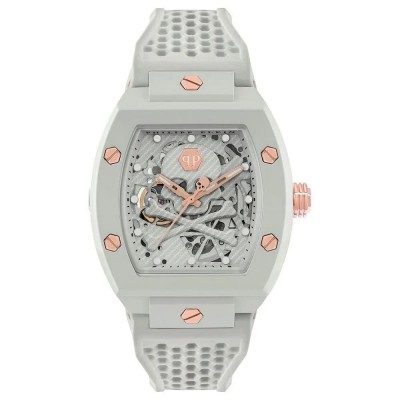 часовник,часовници,philipp,plein,the,skeleton,ecoceramic,44mm,5atm,automatic,analogical,watch,grey,(white,white,mineral)