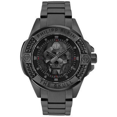 часовник,часовници,philipp,plein,the,skull,44mm,5atm,quartz,analogical,watch,black,(black,black,mineral)