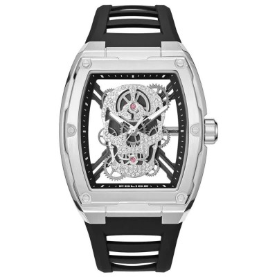 часовник,часовници,police,cranium,42mm,5atm,quartz,analogical,watch,silver,(black,silver,mineral)