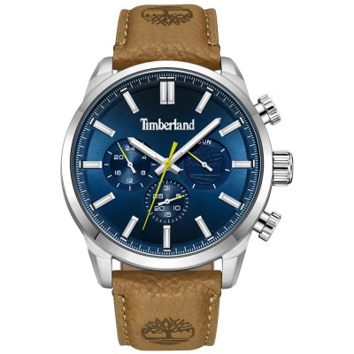 часовник,часовници,timberland,henniker,ii,46mm,5atm,quartz,analogical,watch,brown,(brown,blue,mineral)