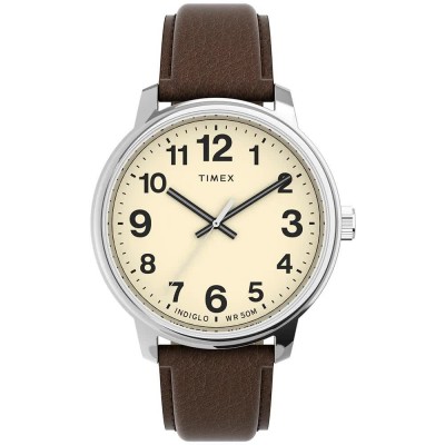 часовник,часовници,timex,easy,reader,43mm,5atm,quartz,analogical,watch,brown,(brown,cream,mineral)