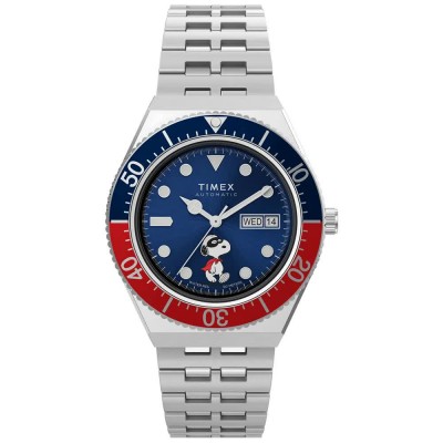 часовник,часовници,timex,peanuts,40mm,5atm,quartz,analogical,watch,silver,(silver,blue,acrylic)