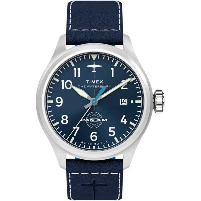 часовник,часовници,timex,waterbury,41mm,10atm,quartz,analogical,watch,blue,(blue,blue,mineral)