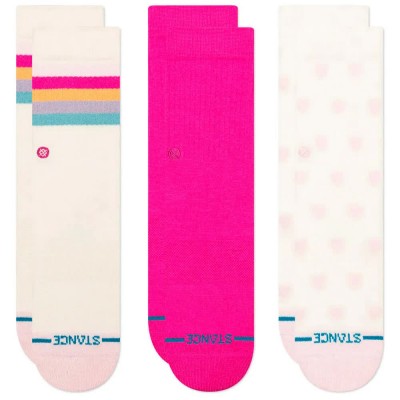 чорапи,мъжки,чорапи,дамски,чорапи,stance,hearts,socks,3,pairs,white,pink,(ivory)