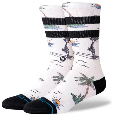 чорапи,мъжки,чорапи,дамски,чорапи,stance,kool,katz,surf,crew,socks,white,(canvas)