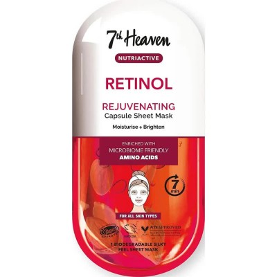специфични,козметични,продукти,7th,heaven,nutriactive,retinol,sheet,esthetic,mask,red