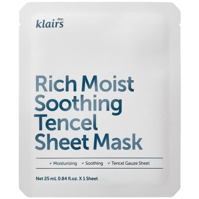 специфични,козметични,продукти,klairs,rich,moist,shoothing,sheet,25ml,esthetic,mask,clear