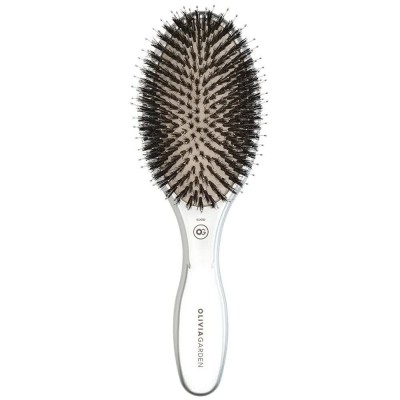 хигиена,аксесоари,olivia,garden,expert,care,oval,boar,&,nylon,bristles,silver,brush,silver