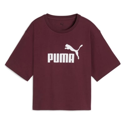 тениска,мъжки,тениски,дамски,тениски,puma,ess,no,1,logo,cropped,short,sleeve,t,shirt,refurbished,purple,(ruby,shimmer)