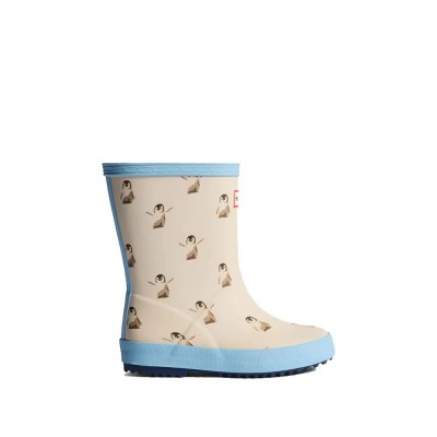 обувки,дамски,боти,мъжки,боти,hunter,first,penguin,print,boots,beige,(penguin)