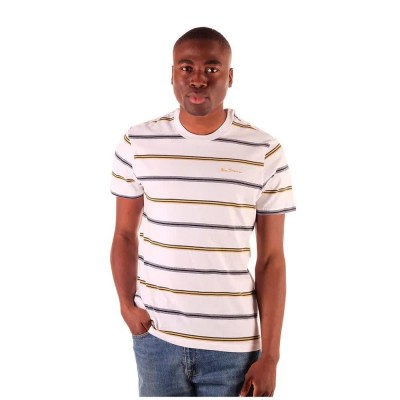 тениска,мъжки,тениски,дамски,тениски,ben,sherman,university,stripes,short,sleeve,t,shirt,white,(white)