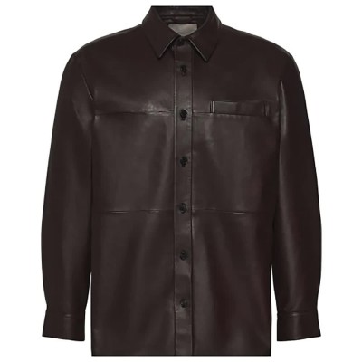 яке,мъжки,якета,дамски,якета,и,палта,calvin,klein,lv04le411g,leather,jacket,black,(mocha,brown)