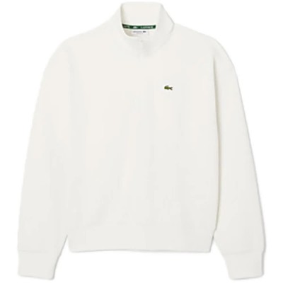 блуза,дамски,блузи,lacoste,sf5271,half,zip,sweatshirt,white,(farine)