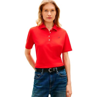 дамски,блузи,с,яка,мъжки,блузи,с,яка,tommy,hilfiger,1985,short,sleeve,polo,red,(fireworks)