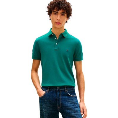 дамски,блузи,с,яка,мъжки,блузи,с,яка,tommy,hilfiger,1985,slim,short,sleeve,polo,green,(deep,ocean)