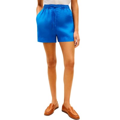 къси,панталони,мъжки,панталони,дамски,панталони,tommy,hilfiger,ess,linen,pull,on,shorts,blue,(blue,orbit)
